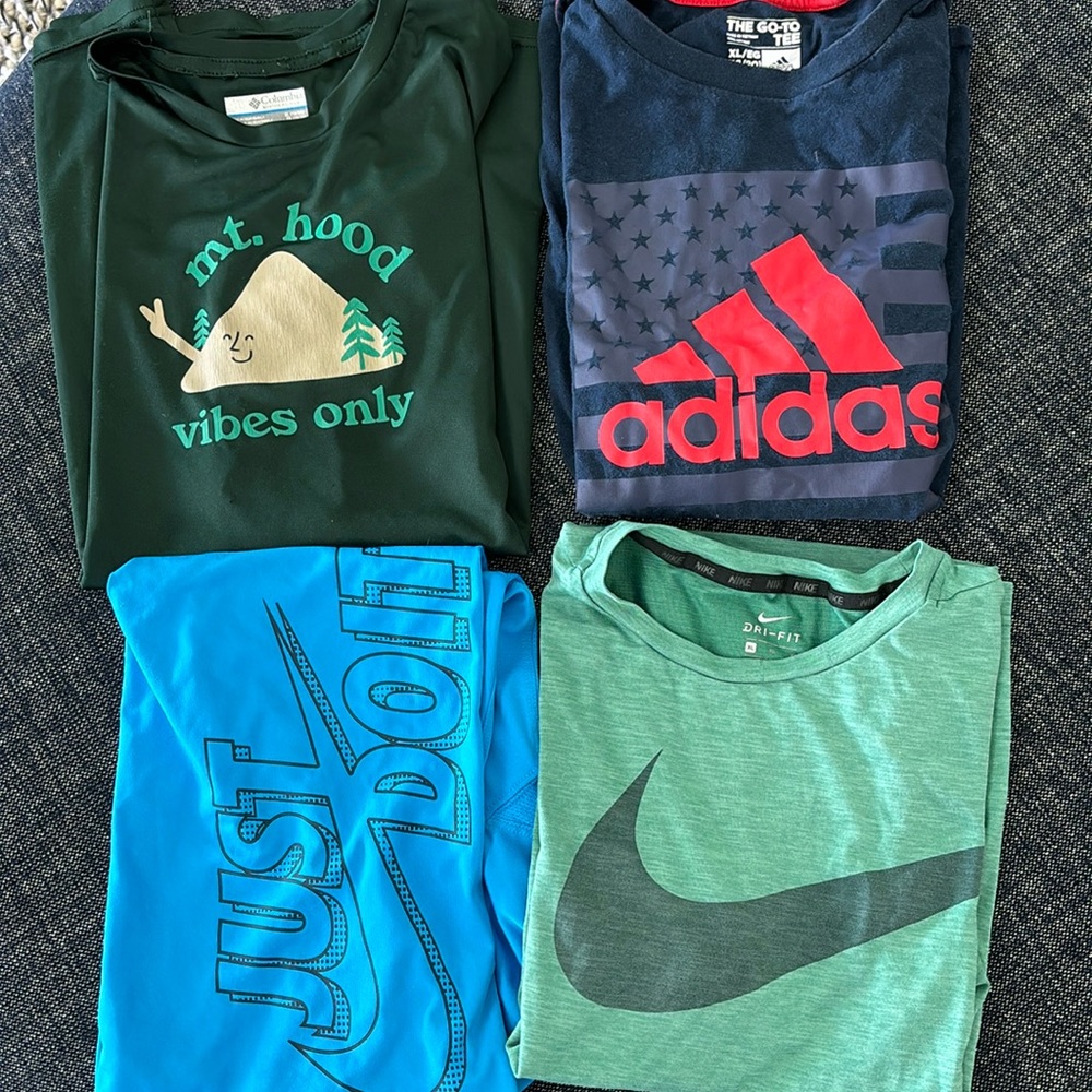 Variety of boys tee shirts in gently used condition. Selling as a set of four!
